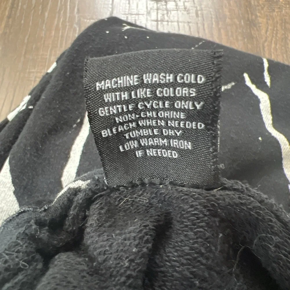 FRPLY Black Gray L Graphic All Over Print pants joggers Streetwear Skater Y2K‎ - Picture 10 of 10